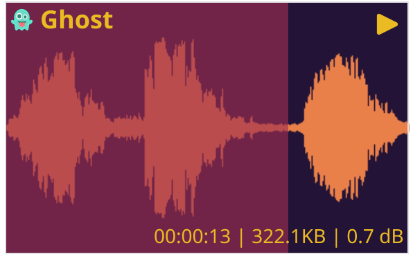 Sound panel in playing state